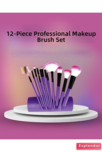 esplendor 12 Pieces Soft Bristle Makeup Brush Set Suitable for Face and Eye M...