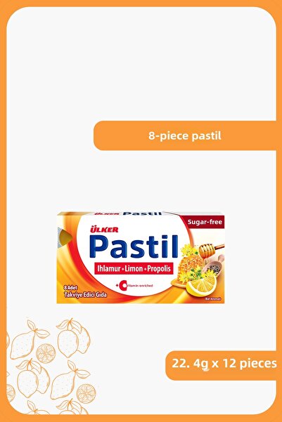 Ülker Pastil 8-Pack - Linden-Lemon-Propolis - 22.4 Grams - 12 Pieces