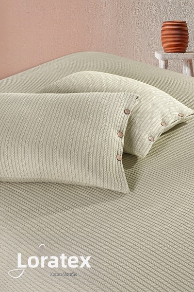 Lorateks Seinaa |   100% bumbac, dublu, 200x230 cm, set tricotat piqué cu hus...