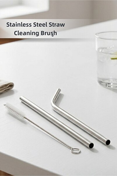 Orvila 2 ماصة من الفولاذ المقاوم للصدأ وفرشاة تنظيف