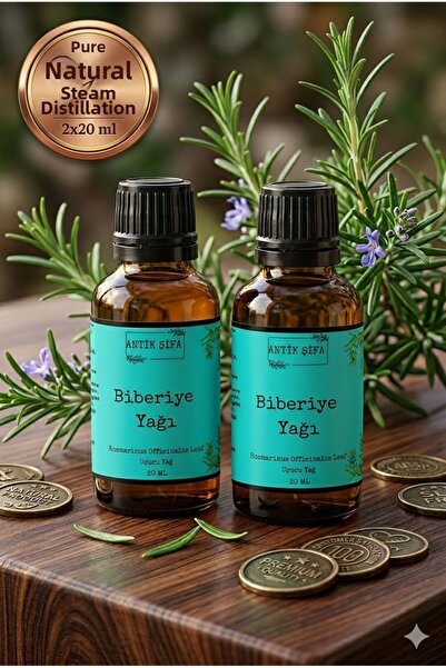 Antik Şifa 100% Pure Non-Diluent Rosemary Oil - 20ml + 20ml Essential Rosemary