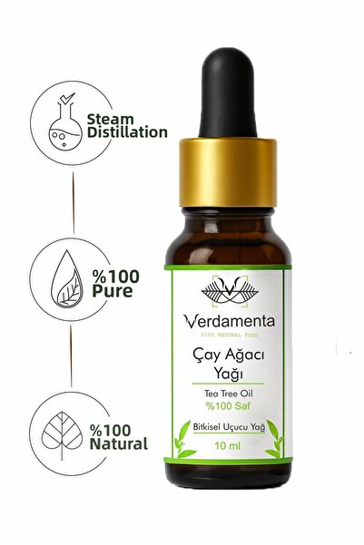 verdamenta زيت شجرة الشاي 10 مل - زيت عطري عشبي طبيعي نقي 100% - قشرة الشعر -