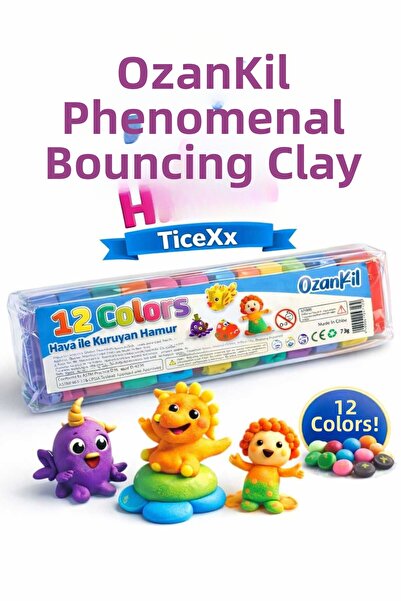 12 colors air dry clay ozankil الطين الجاف بالهواء للتشكيل