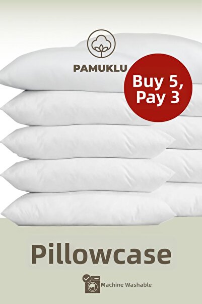 Magnolia غطاء وسادة قطني أبيض بسحاب مقاس 50×70 |   بطانة داخلية |   1 قطعة