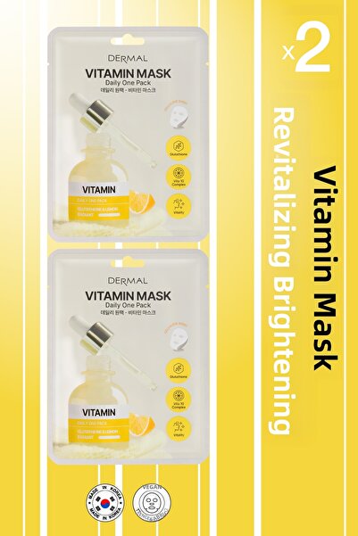 Dermal Moisturizing and Revitalizing Vitamin Korean Mask for Dry and Tired Sk...