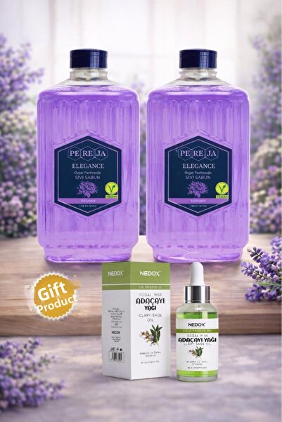 Pereja 2 Pieces Elegance Natural Olive Oil Liquid Soap 1500 ml