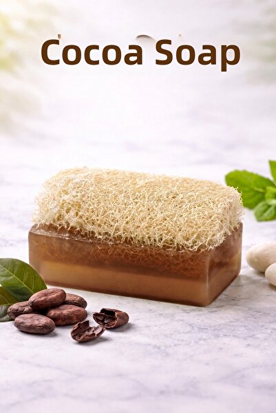 bermark صابون الكاكاو المصنوع يدويًا من ألياف اليقطين الطبيعية مع الجلسرين 12...