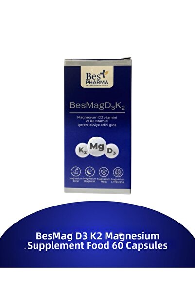 BesPharma Besmag D3K2 Magnesium-Containing Supplementing Food 60 Capsules