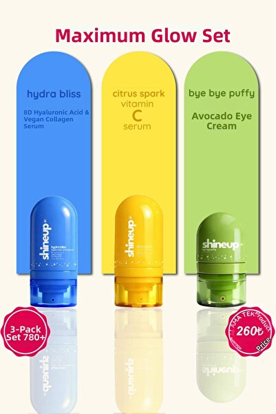shineup سيروم فيتامين سي من سيتروس سبارك وسيروم حمض الهيالورونيك هيدرا بليس ه...