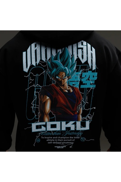 vanquish Hanorac supradimensionat negru DBS Goku SSGSS