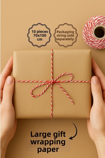 Bimotif 10 عبوات، ورق تغليف، 70×100 سم، 70 جرام. دفتر ملاحظات كرافت عادي