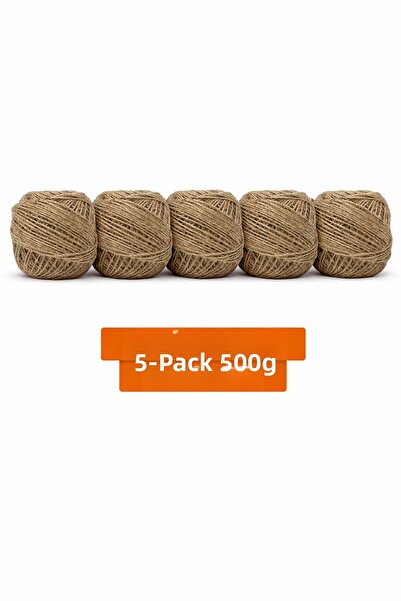 vollen yarn Sfoară de iută Pachet de 5 bucăți 100gr 100m Sfoară din paie Sfoa...