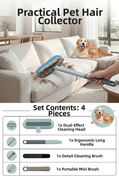 SİHİRLİ MOP Cat Hair Remover Dog Hair Remover Multi-Purpose Carpet Mop Clothe...