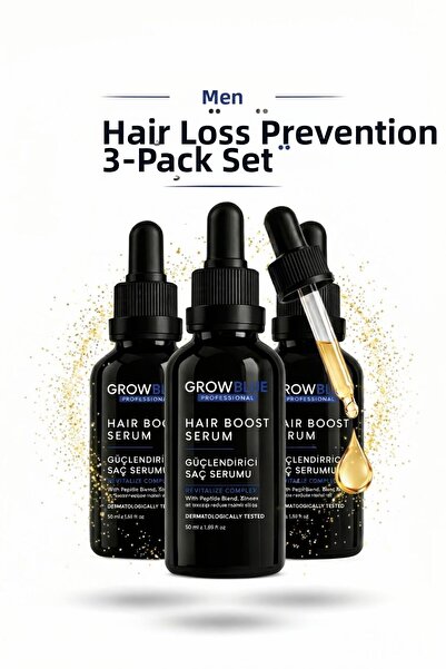 GROWBLUE 3 عبوات من مصل إزالة الشعر للرجال 50 مل |   العناية بتقوية الجذور