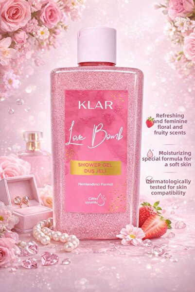 Klar Love Bomb Shower Gel Moisturizing Formula 500 ml
