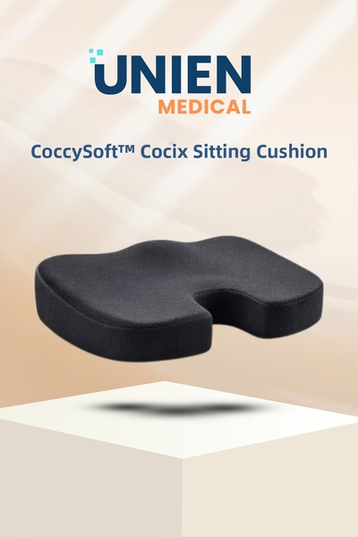 UNIEN Medical كوكسي سوفت ™   وسادة جلوس كوككس - وسادة مقعد مع دعم لأسفل الظهر