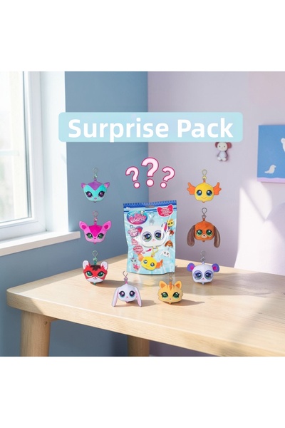 Sunman Littlest Pet Shop Surprise Pack Plush Keychain