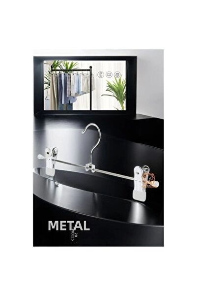 shopwave Brk Metal Skirt and Trouser Hangers - Skirt Hangers with Latches, Tr...