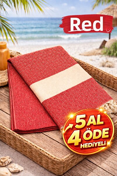 serelya Beach Towel Peshtemal 100% Cotton Diamond Patterned Turkish Peshtemal...