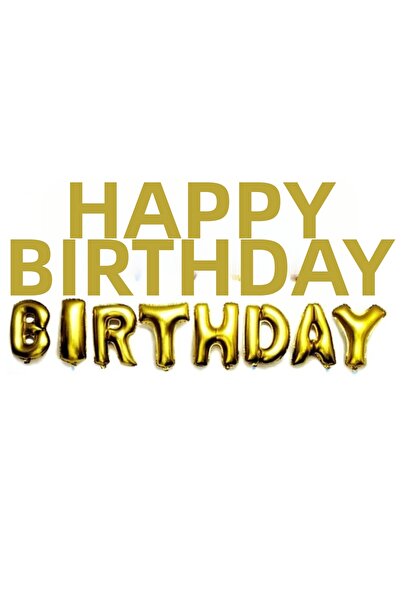 ikm balon Happy Birthday Gold Set Balloon Supply