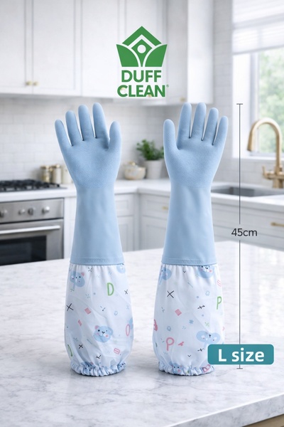DUFF CLEAN قفازات غسيل الأطباق الدافئة، قفازات منزلية متينة مقاومة للماء، توق...