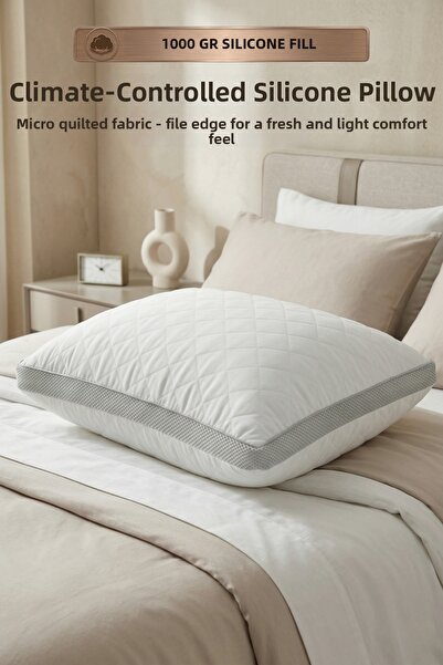 Morlay Air-Conditioned 1000 Gram Silicone Cushion Micro Quilted Fabric Mesh E...