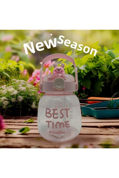 Relaxion , Imported Luxury Pink Flask/Water Bottle 1100 ml (450) with Mascot,...