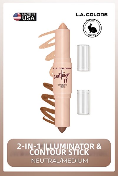 L.A Colors Duo Stick Contour & Glow - 2-in-1 Illuminating & Contouring Stick ...