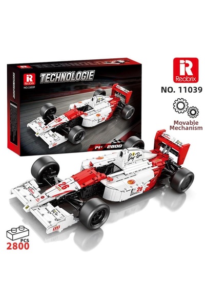 REOBRIX مجموعة مكعبات بناء سيارة ماكلارين فورمولا 1 من تكنيك 11039 بمقياس 1/8...