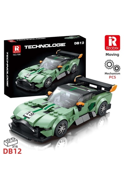 REOBRIX Creator 798 Aston Martin Db12 Sports Car Creative Building Block Set ...
