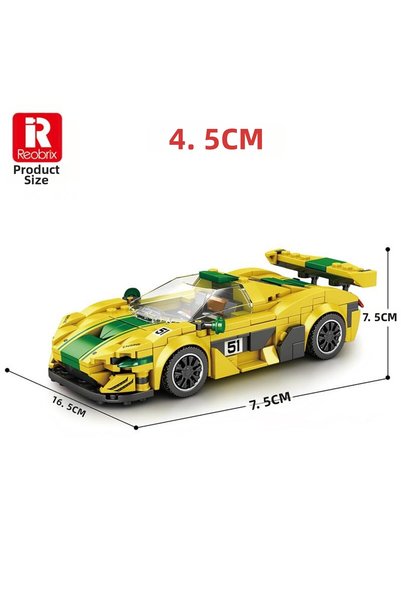 REOBRIX Technic 677 Mclaren P1 Gtr Sports Car Creative Building Block Set Building Blocks - 351 Pieces