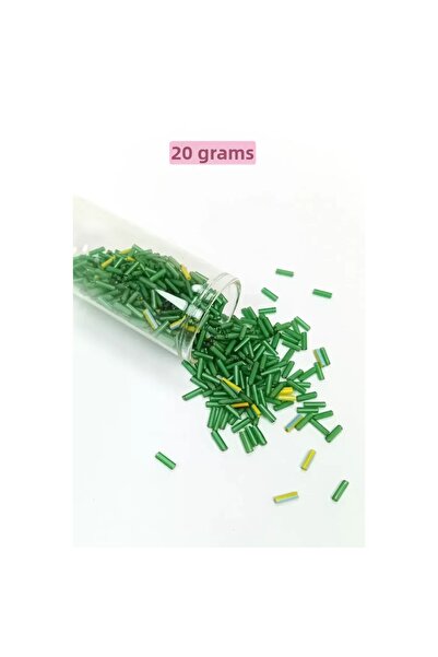 Mestore خرز قطع أنابيب طويلة قطر 2 ملم طول 10 ملم - 20 جرام - أخضر