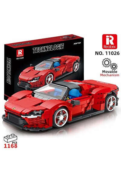 REOBRIX مجموعة مكعبات بناء سيارة فيراري دايتونا SP3 من تكنيك 11026 - 1168 قطعة