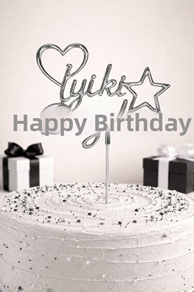 Baloncu Nene زينة عيد ميلاد سعيد للكيك، زينة عيد ميلاد من البليكسي الفضي لتزي...