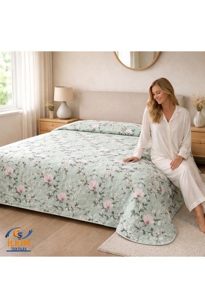 cs ilkim Quilted Cotton Double, Multi-Purpose Bedspread / Pike 200 X 230 cm (...