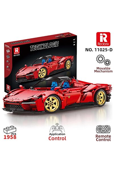 REOBRIX مجموعة مكعبات بناء سيارة فيراري دايتونا SP3 من تكنيك 11025-D مع وحدة ...