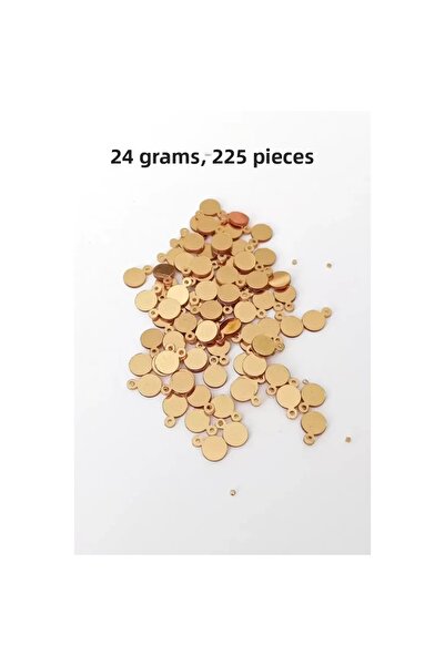 Royaleks أويا فستان سهرة قلادة سوار شبكي معدني بلاستيك ترتر ذهبي اللون 24 جرا...