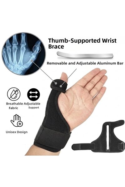 ARWEX جبيرة تثبيت الإبهام متوافقة مع Dequervain جبيرة استقرار دعم معدني اليد ...