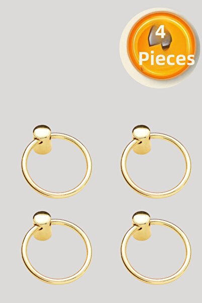 yusa stores Set de 8 mânere de mobilă tip pendul auriu - Mânere rotunde din m...