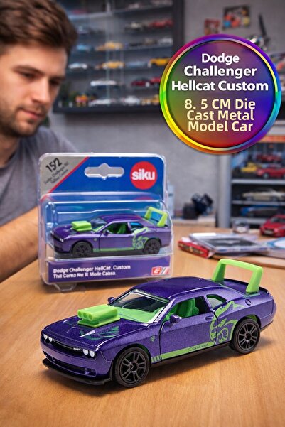 TOYFEST سيكو 1572 دودج تشالنجر هيلكات نموذج سيارة معدني مخصص بباب قابل للفتح ...