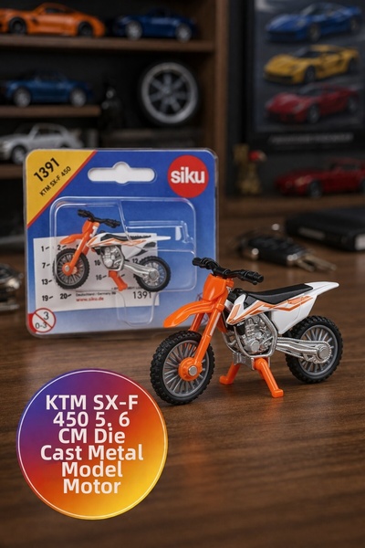 TOYFEST Siku 1391 Ktm Sx-F 450 Metal Plastic Toy Motocross Motorcycle Orange ...
