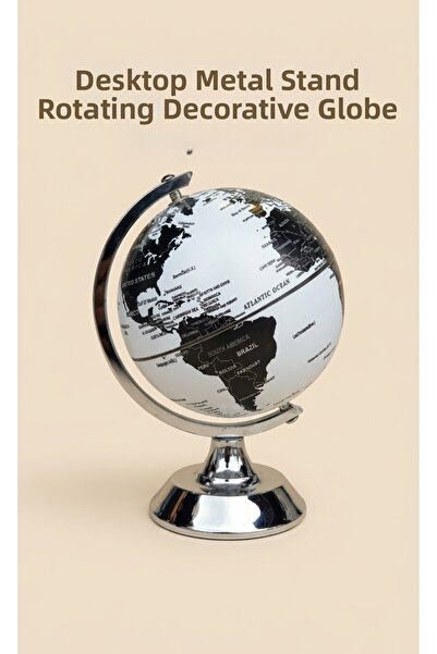 Wolawood Desktop Metal Stand 360 °   Rotating Earth Globe Decorative Gift |  ...