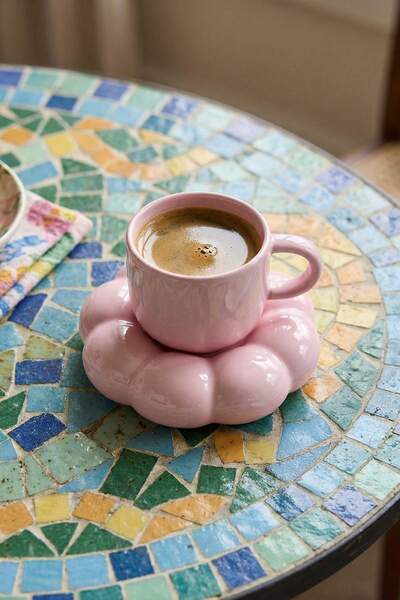 TRENDYOLMİLLA HOME Bubble Einzel-Keramik-Kaffeetassen-Set TPHSS26KFC00015