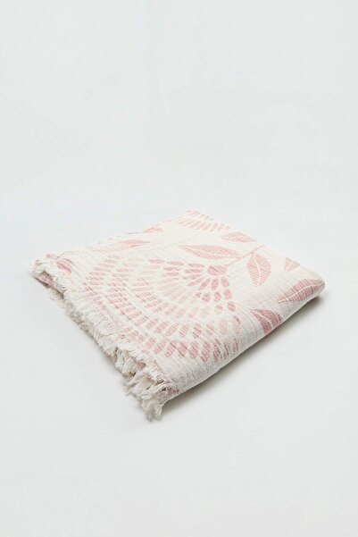 TRENDYOLMİLLA HOME Doppelbett-Tagesdecke aus Musselin mit Blumenmuster, 200 x...