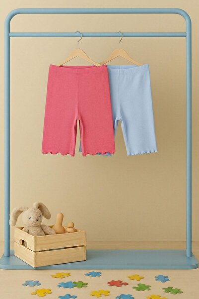 TRENDYOLKIDS Pink-Blue Plain Knitted Tights Tkdss26Ta00004
