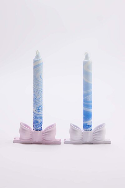 TRENDYOLMİLLA HOME 2-teiliges farbiges Kerzenständer-Set (Kerzenhalter nicht ...