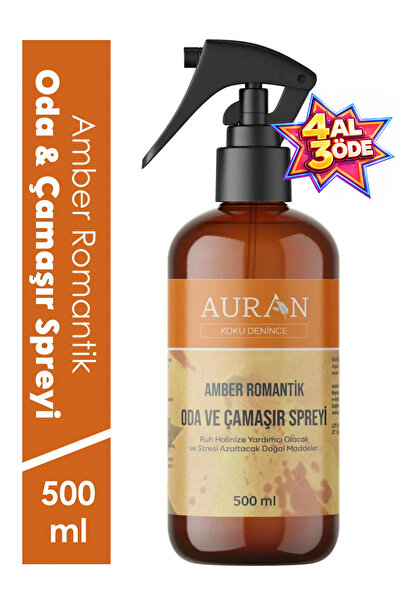 AURAN Amber Romantik Oda Ve Çamaşır Spreyi Oda Kokusu Oda Spreyi Room Spray 5...