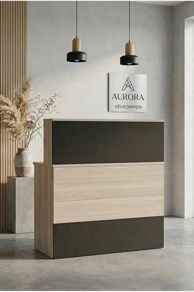 Robin Home Verona Ofis Karşılama Bankosu Meşe-Siyah
