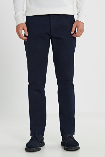 ALTINYILDIZ CLASSICS Pantaloni slim din bumbac, albastru bleumarin, slim fit,...
