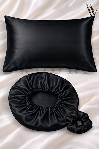 Baliva İpek Saten Yastık Kılıfı,Toka ve Saten Bone